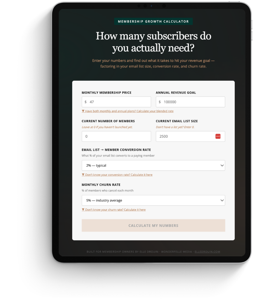 Membership Growth Calculator